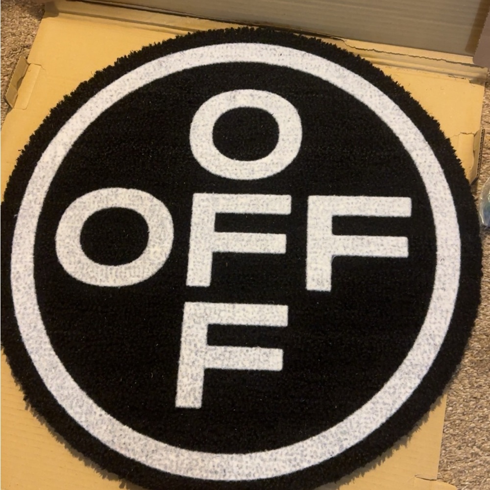 Off white off doormat